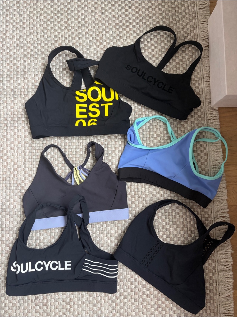 SoulCycle Black Sports Bra PACK OF 6- Women's Supportive Activewear